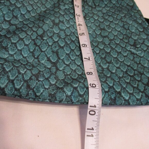 Coach Woman Medium Black Green Top Zip Pockets Shoulder Bag Hand Purse - Picture 8 of 10